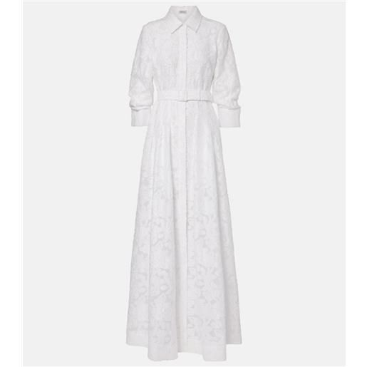 Simkhai abito lungo courtney in jacquard di organza