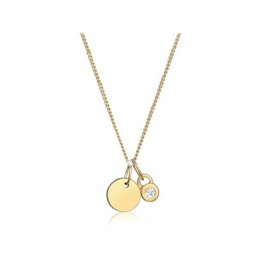 Collana In Oro Giallo 333 Con Catena Ancorata Diamantata 1,3Mm 38Cm