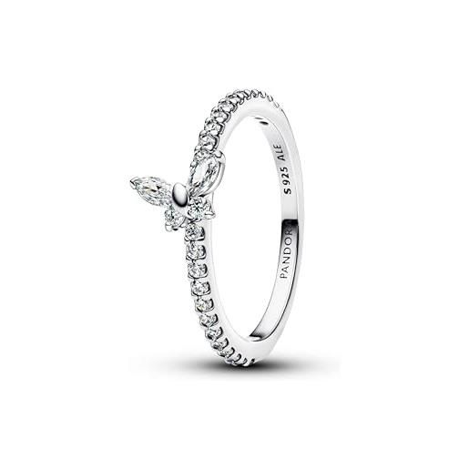 Pandora anello da donna in argento con farfalla scintillante, bianco 194269c03, 58/18,5, argento sterling, zirconia cubica