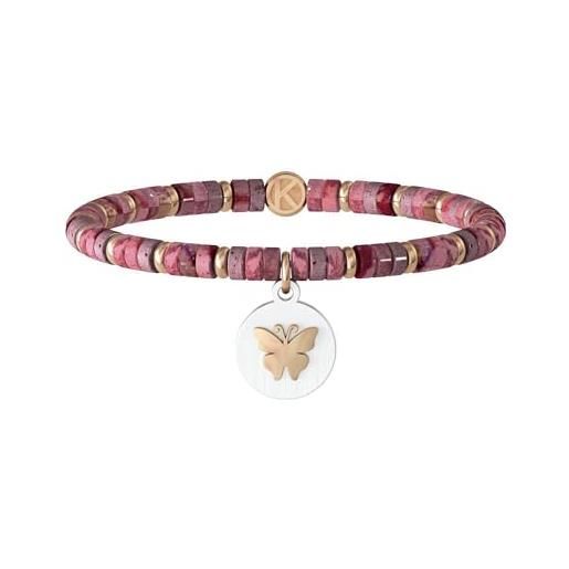 Guess Bracciale Crisalide Donna Con Farfalla - Colori Oro E Rosa, Acciaio E Zirconi, Taglia S, Referenza JUBB04102JWYGLPS - 2