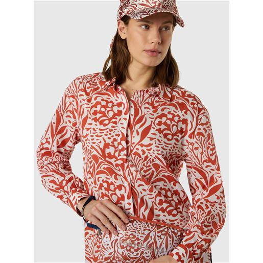 North Sails - abito in mussola con stampa corallo