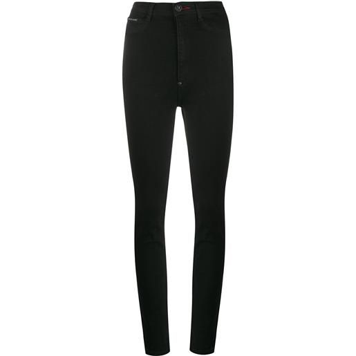 Philipp Plein jeggings a vita alta - nero