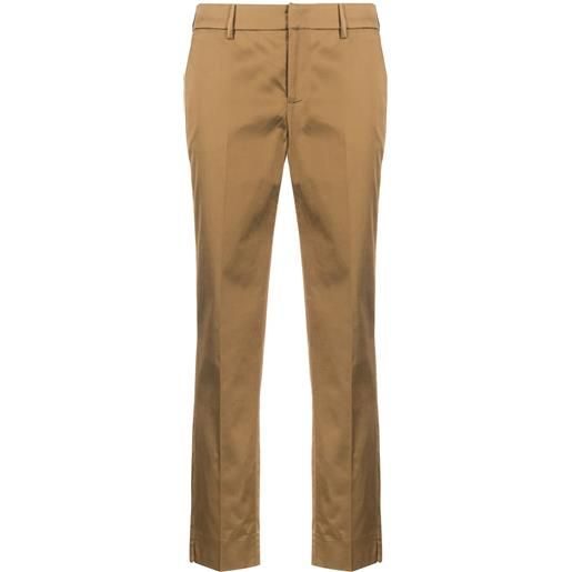 PT Torino pantaloni slim crop - marrone