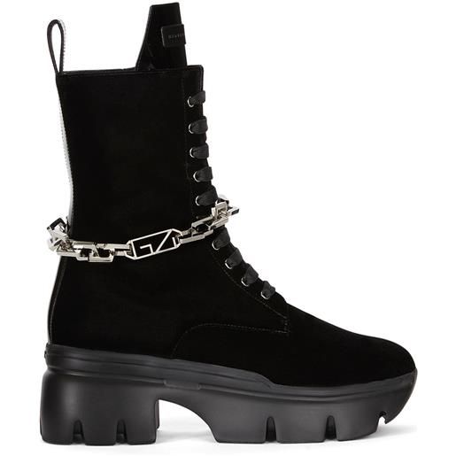 Giuseppe Zanotti stivali con dettaglio catena apocalypse - nero
