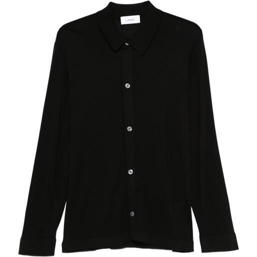 Lardini polo con bottoni - nero