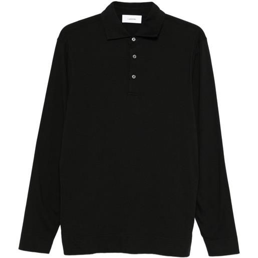 Lardini polo a maniche lunghe - nero