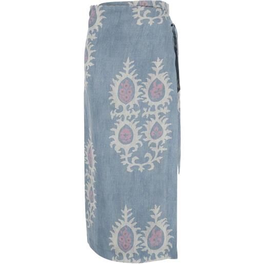Bazar Deluxe gonna a fiori - blu