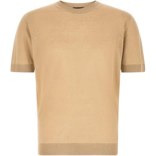 Zanone t-shirt girocollo a maniche corte - toni neutri