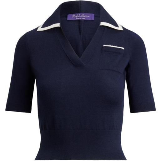Ralph Lauren Collection t-shirt con taschino - blu