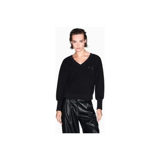 A|X Armani Exchange per donna. Xw000972af16111uc001 felpa nera con maniche larghe [3266657], nero, casual, poliamide, manica lunga