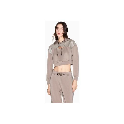 A|X Armani Exchange per donna. Xw000996af16111u6242 felpa corta marrone [3266801], casual, poliamide, manica lunga