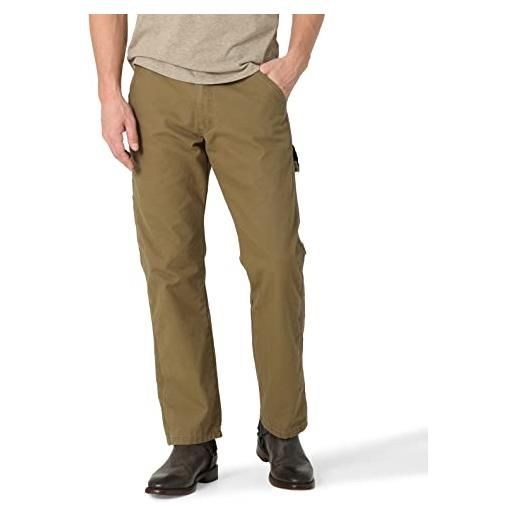 Wrangler Authentics classic carpenter jean jeans, olive drab canvas, 48w x 30l uomo