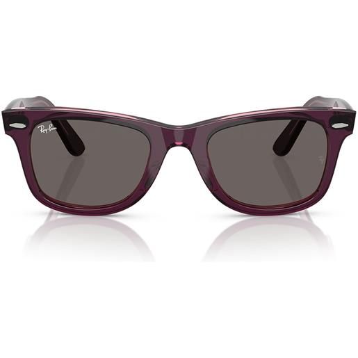 Ray-Ban occhiali da sole rb2140 1447b1 wayfarer violetto rosa trasparente/grigio scuro unisex