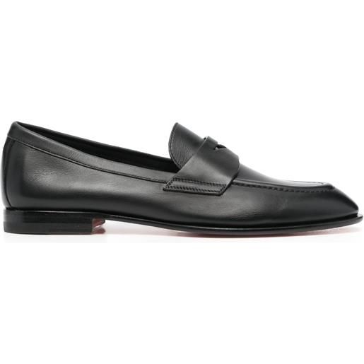 Santoni mocassini penny in pelle - nero