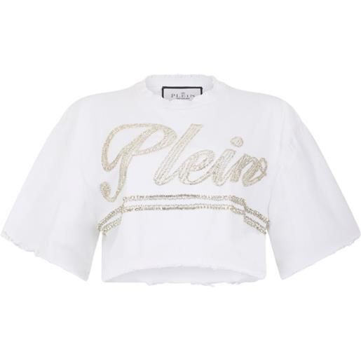 Philipp Plein t-shirt crop - bianco