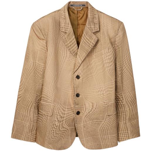 CamperLab blazer a quadri - marrone