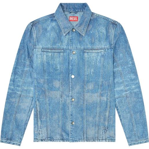 Diesel giacca denim d-seron-fsi - blu