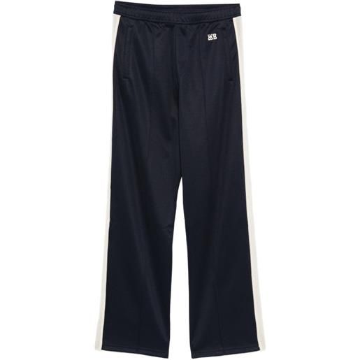 Wales Bonner pantaloni sportivi a righe - blu