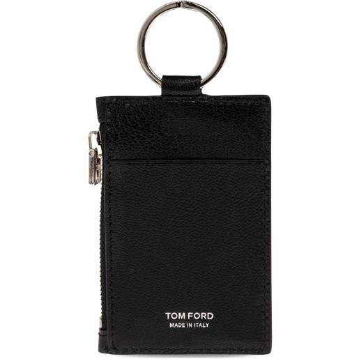 TOM FORD portachiavi con zip - nero