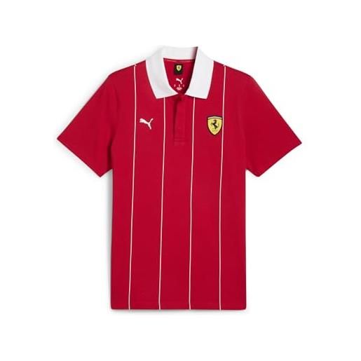 PUMA polo scuderia ferrari hp race premium da uomo l rosso corsa red