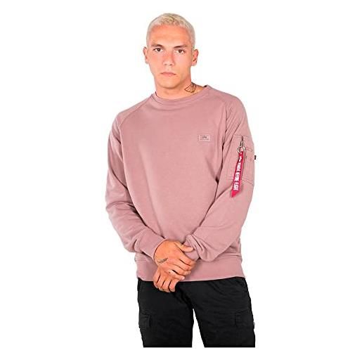 ALPHA INDUSTRIES x-fit sweat, felpa uomo, mauve, s