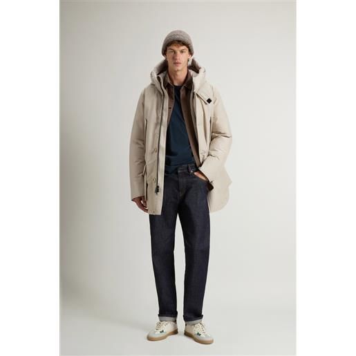 Woolrich uomo arctic parka in ramar cloth beige taglia xs