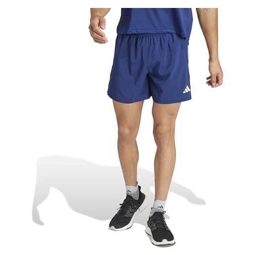 Adidas uomo own the run shorts, dark blue, s 5 inch