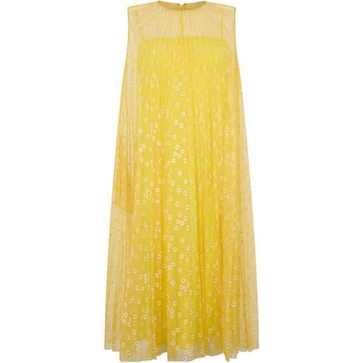 Valentino Garavani abito con stampa a fiori - giallo
