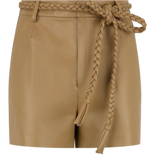RED Valentino shorts con cintura - marrone