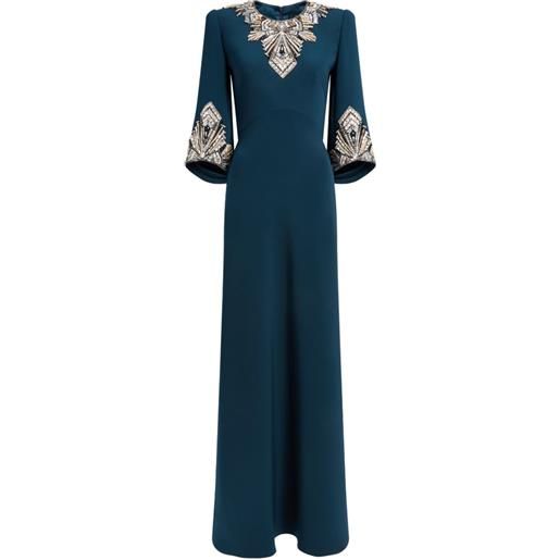 Jenny Packham abito ice cascade con decorazione - blu