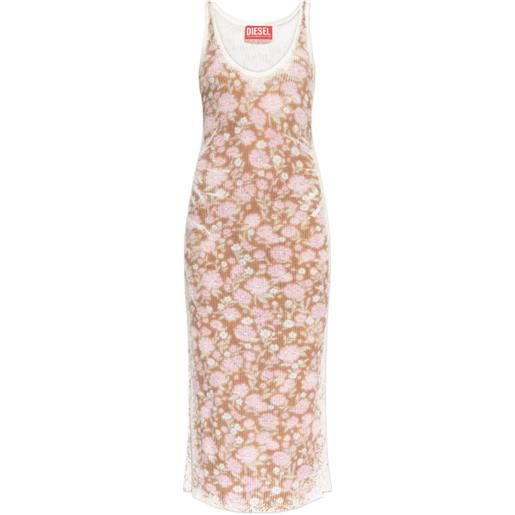 Diesel abito m-blom a fiori - toni neutri