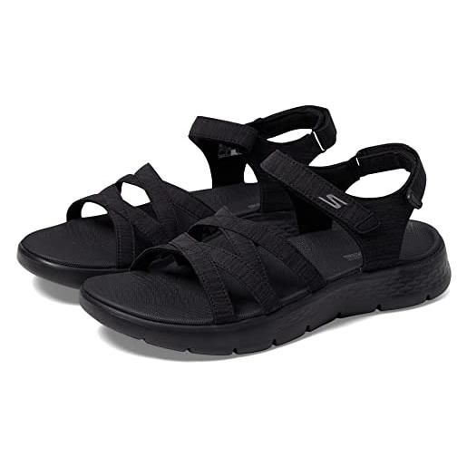 Skechers go walk flex sandalo, sandali donna, nero, 39 eu
