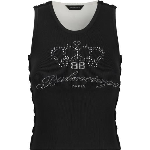 Balenciaga top con strass - nero