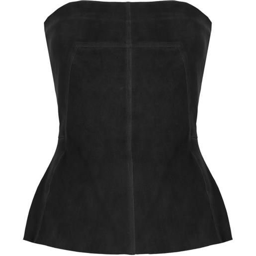 Rick Owens top senza spalline - nero