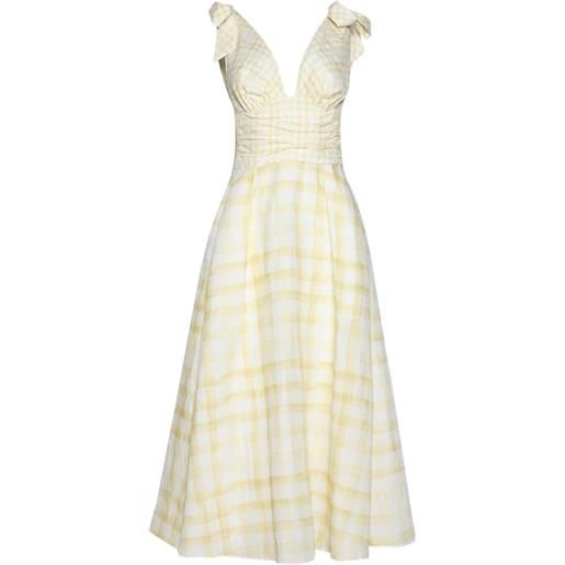 Rosie Assoulin abito midi con fiocco - bianco