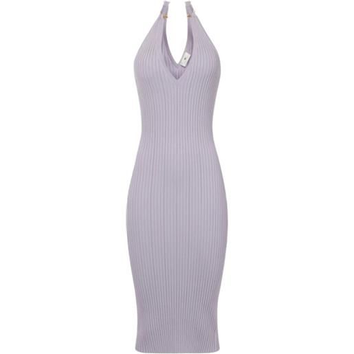 Elisabetta Franchi abito midi a coste - viola