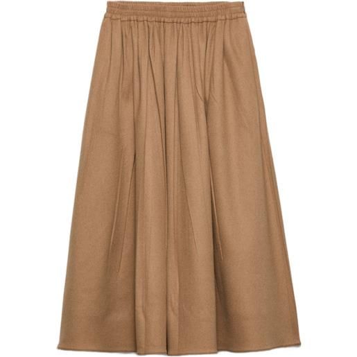 Prada camel-hair circle midi-skirt - toni neutri
