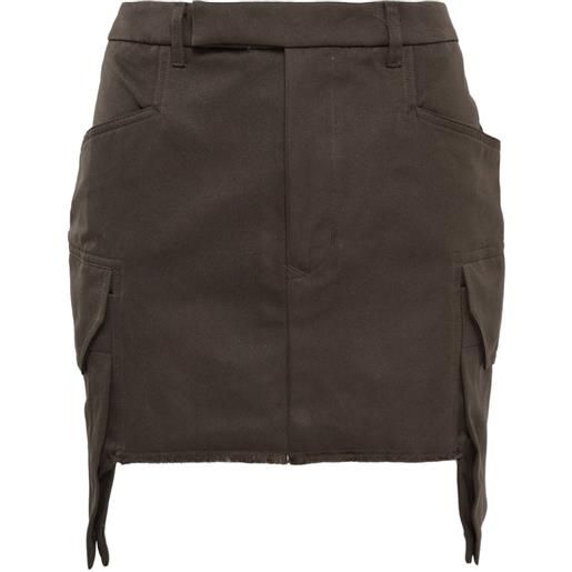 Rick Owens minigonna firbanks - marrone