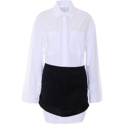 DONDUP chemisier con design a strati - bianco