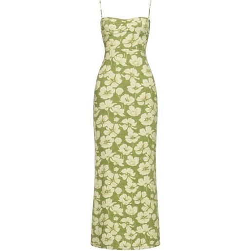 Reformation abito midi a fiori - verde