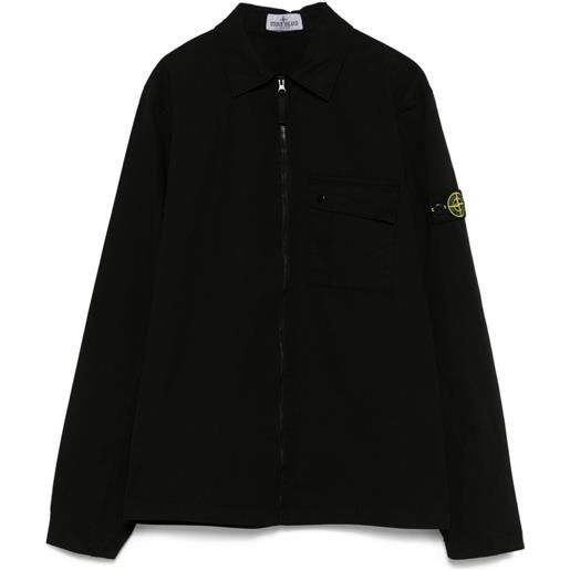 Stone Island Junior camicia con applicazione compass - nero