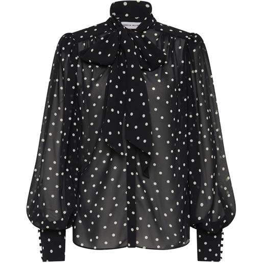 Rebecca Vallance blusa marnie a pois - nero