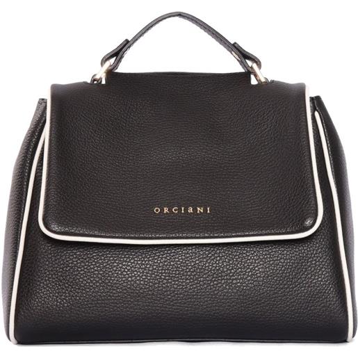 Orciani borsa tote con logo - nero