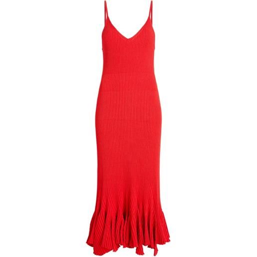 Proenza Schouler abito giuditta a coste - rosso