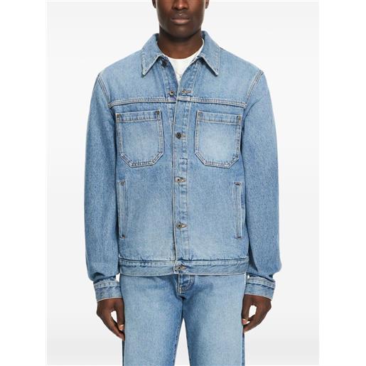 Off-White giacca denim half arrow - blu