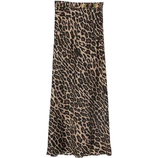 Bazar Deluxe gonna midi leopardata - marrone