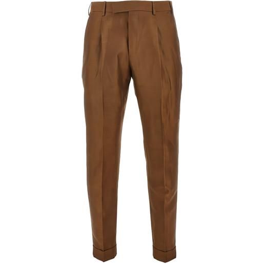 PT Torino pantaloni plissé - marrone