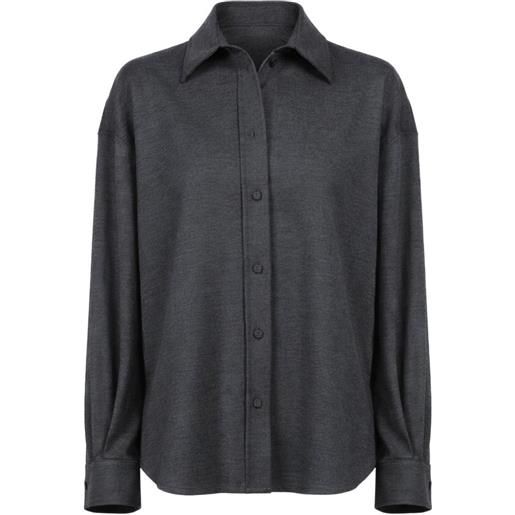 Harris Wharf London camicia a maniche lunghe - grigio