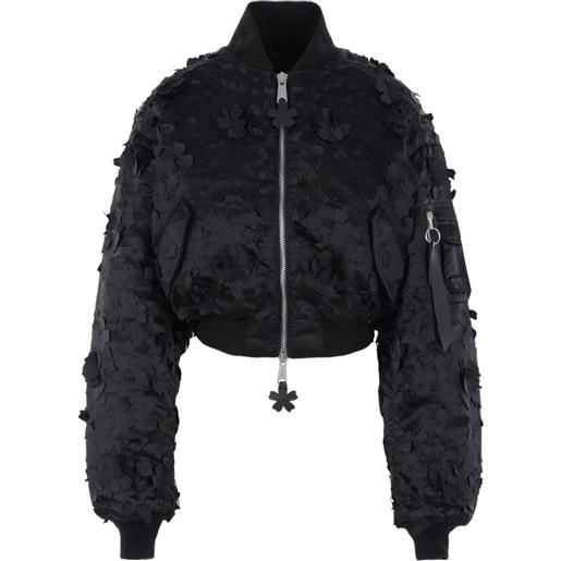 Alpha Industries bomber con dettaglio a fiori boss x cecilie bahnsen - nero
