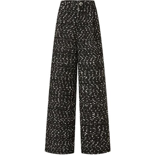Edward Achour Paris pantaloni a gamba ampia - nero